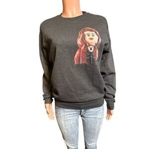 Gray long sleeve lego mini figure pullover sweater M